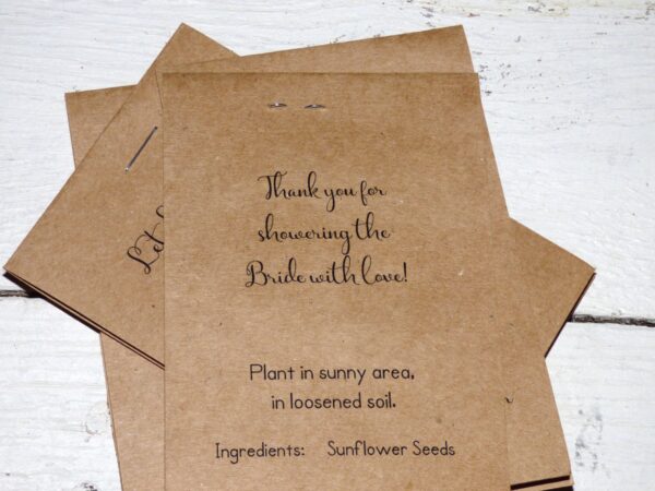 Sunflower Trio Wedding Seed Packet Favors ~ Shabby Chic Favor Perfect for Bridal Shower, Rehearsal dinner, wedding, or Anniversary - Image 5