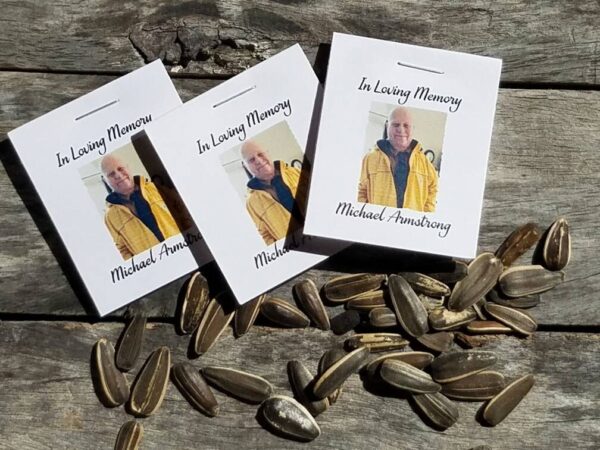 Mini Photograph Memorial Keepsake Favors Sympathy Gift for Wake or Funeral Seed Packets - Image 4