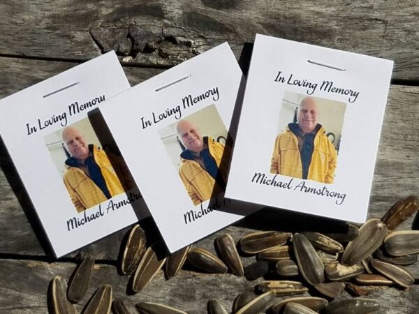 Mini Photograph Memorial Keepsake Favors Sympathy Gift for Wake or Funeral Seed Packets - Image 3
