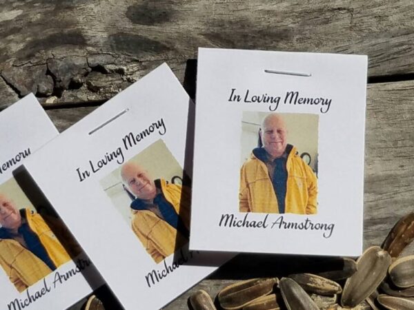 Mini Photograph Memorial Keepsake Favors Sympathy Gift for Wake or Funeral Seed Packets