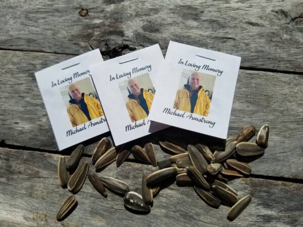 Mini Photograph Memorial Keepsake Favors Sympathy Gift for Wake or Funeral Seed Packets - Image 5