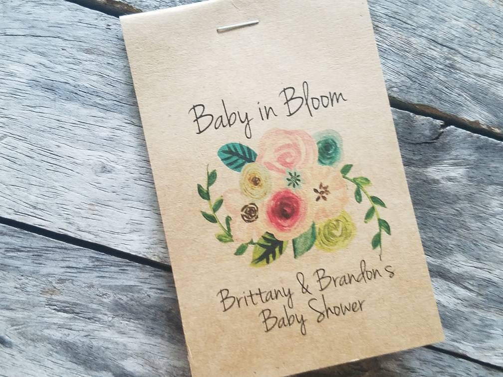 Baby Shower Favors Flower Seed Packets - Bebe Shower Favors Couples Shower  gift for guests - Pretty Little Favor