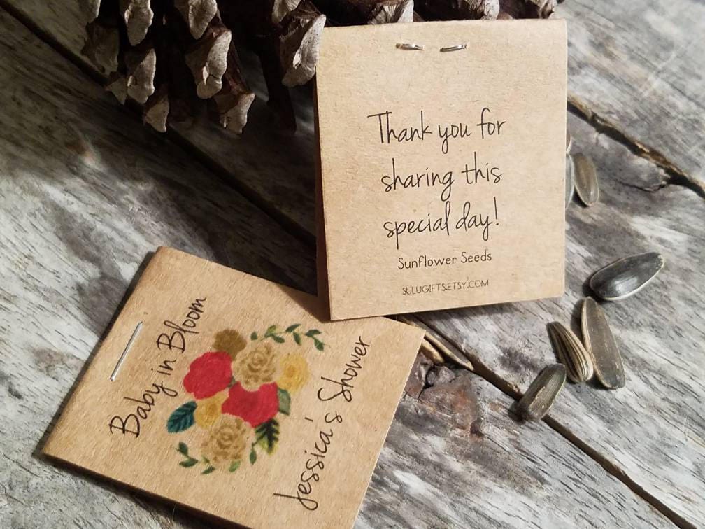 Baby Shower Favors Baby in Bloom Flower Seed Packets for 