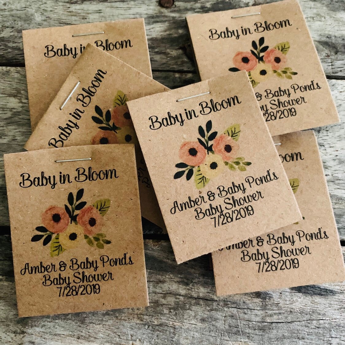 Baby in Bloom Baby Shower Seed Packet Favor