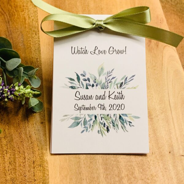 Boho Wedding Favors|Flower Seed Packets - Bohemian Greenery Watercolor|Seed Packets - Image 6