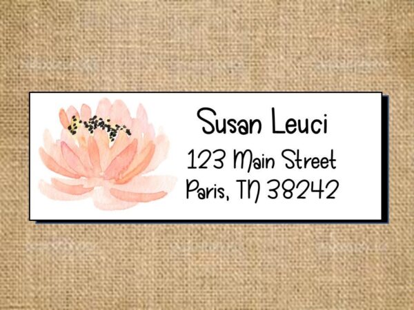 Custom Address Labels Personalized Wedding Invitation Address Labels Watercolor Floral Pink Peony Flower Personalized Return Address Labels