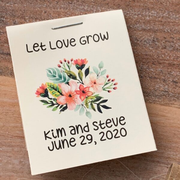 Tropical Wedding Favors-flower seed packets-let love grow favors-Hawaiian favors-destination Wedding