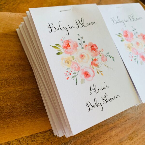 Boho Blush Floral Baby in Bloom Flower Seed Packets for Baby Shower - Baby Sprinkle Favors Baby Girl Wildflower Seeds Favors - Image 8