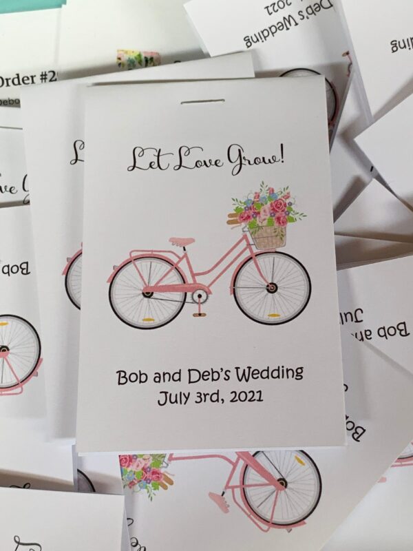 BICYCLE Flower Seed Packet Wedding Favors - Image 2