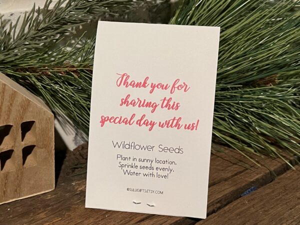 Beautiful Baby Shower Favors -Flower Seed Packets - wildflowers Baby Sprinkle Seed Favors Baby in Bloom Couples Shower - Image 6