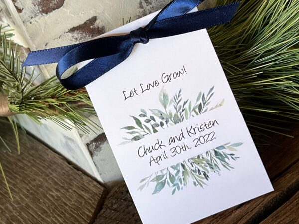 Boho Wedding Favors|Flower Seed Packets - Bohemian Greenery Watercolor|Seed Packets