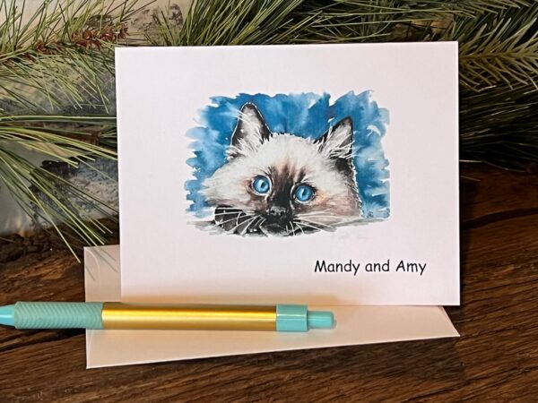 Ragdoll Note Cards - for the Cat Lover Personalized Stationary - Folded Note Cards - Stationery Set - Thank You Cards - Image 4