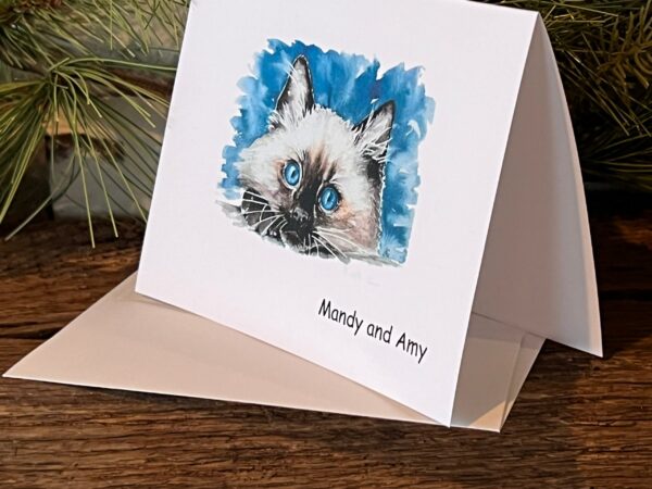 Ragdoll Note Cards - for the Cat Lover Personalized Stationary - Folded Note Cards - Stationery Set - Thank You Cards - Image 2