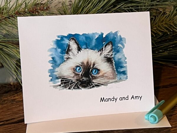 Ragdoll Note Cards - for the Cat Lover Personalized Stationary - Folded Note Cards - Stationery Set - Thank You Cards - Image 3