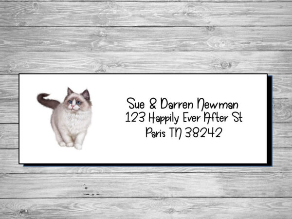 Ragdoll Cat Breed Ragdoll Kitten Custom Address Labels -  Personalized Address Labels - Personalized Return Address Labels - Shipping Labels