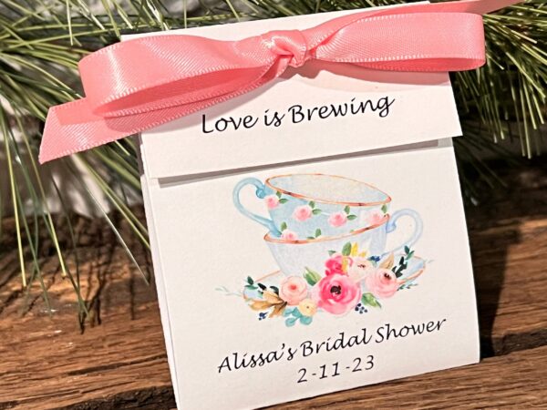 Tea Favors perfect for Bridal Shower or Baby Shower - Stacked Teacup Personalized Favors