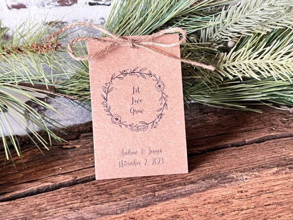 Bridal Shower Seed Packet Favor // Wedding Favors // Custom Sunflower Seed Favor // Couples Bridal Favors - Image 3