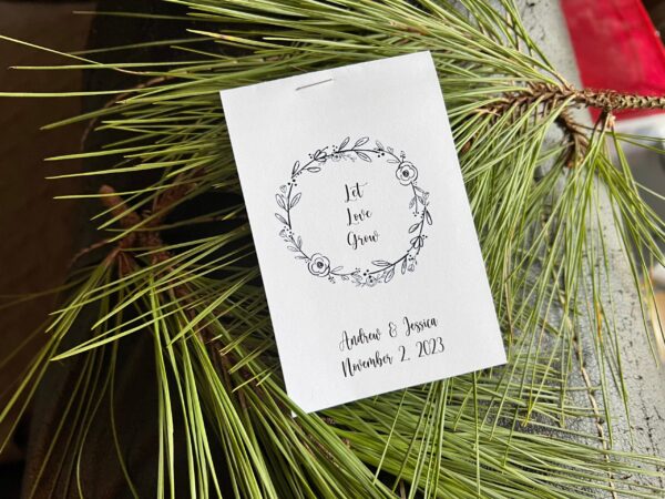 Bridal Shower Seed Packet Favor // Wedding Favors // Custom Sunflower Seed Favor // Couples Bridal Favors - Image 2