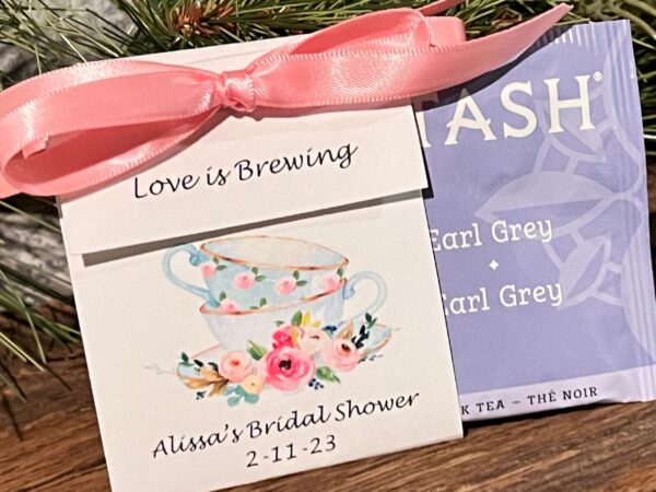 Tea Favors perfect for Bridal Shower or Baby Shower - Stacked Teacup Personalized Favors - Image 2