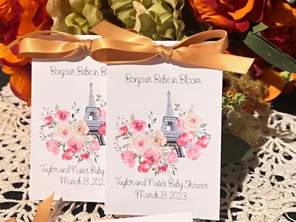 Baby Shower Favors Flower Seed Packets - Bebe Shower Favors Couples Shower gift for guests - Image 2