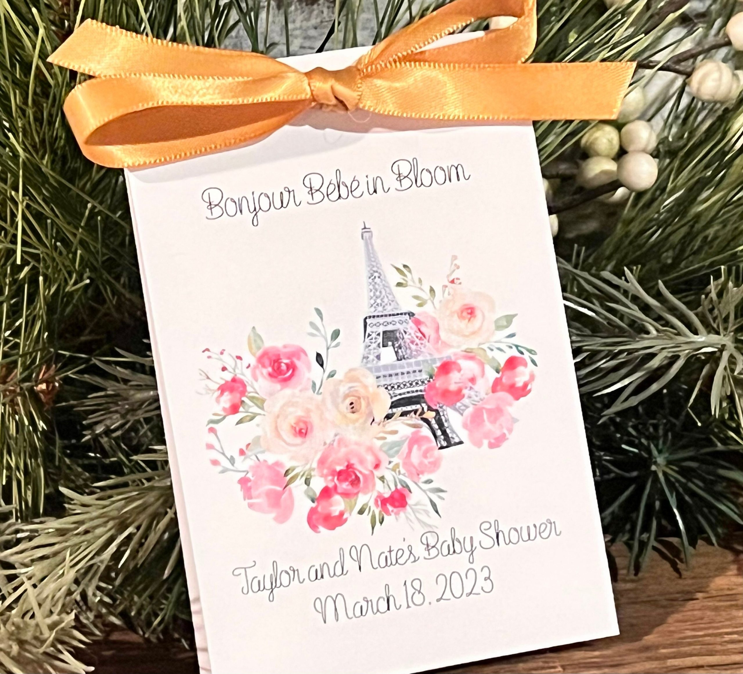 Baby Shower Favors Gifts Seed Packets Baby in Bloom Floral