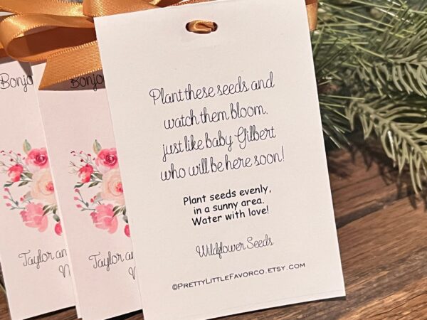 Baby Shower Favors Flower Seed Packets - Bebe Shower Favors Couples Shower gift for guests - Image 3