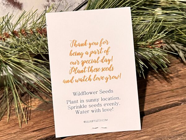 Beautiful Baby Shower Favors -Flower Seed Packets - Boho pink and cream wildflowers Baby Sprinkle Seed Favors Baby in Bloom Couples Shower - Image 5